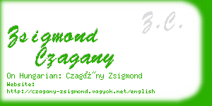 zsigmond czagany business card